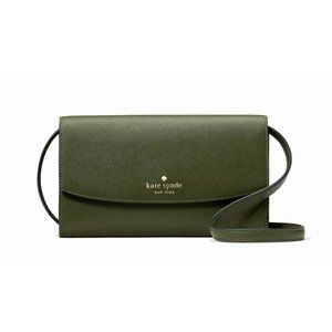 New Kate Spade Dana Small Flap Crossbody Saffiano Enchanted Green